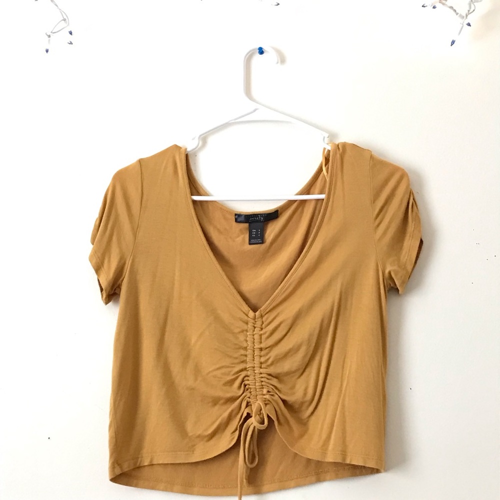 MUSTARD YELLOW CROP TOP